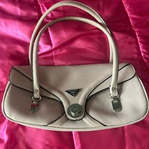 Prada Cream Shoulder Bag with Timeless Design